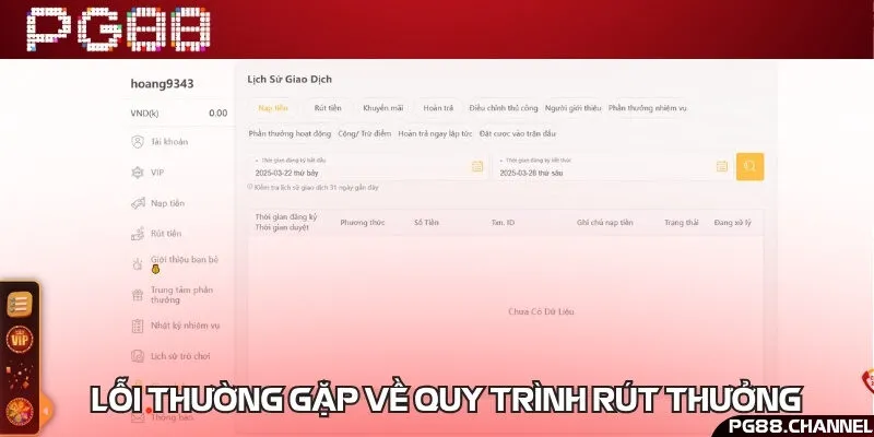 Hướng dẫn khắc phục ỗi thường gặp trong quá trình rút thưởng từ nhà cái